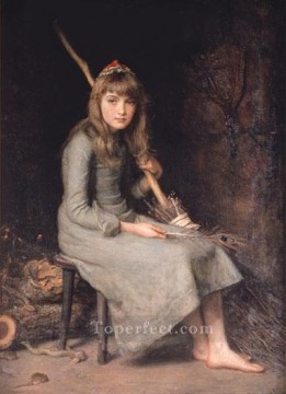  Raphaelite Oil Painting - Cinderella1 Pre Raphaelite John Everett Millais